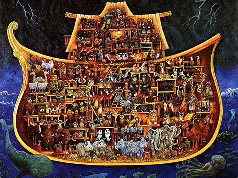 Beautiful Illustration Of The Inside Of Noahs Arc Noahs Ark
