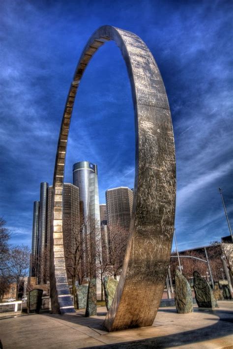 Detroit Landmark Michigan Labor Legacy Landmark Hart Plaza