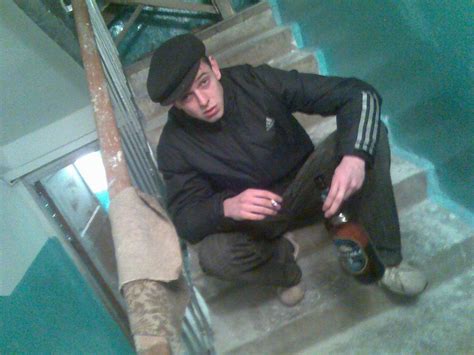 til the russian slang gopnik which is a type of hooligan that is known for posing and hanging