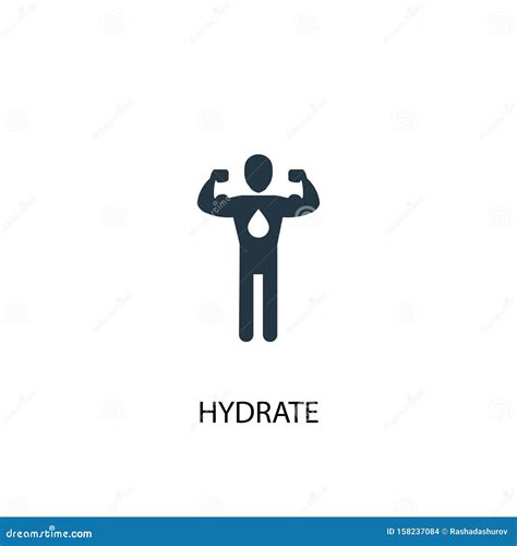 Hydrate Icon Simple Element Stock Vector Illustration Of White Blue
