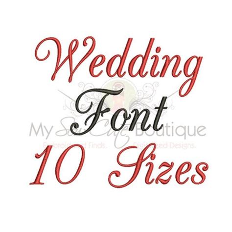 Wedding Embroidery Fonts Machine Script Monogram Bx Designs