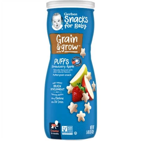 Gerber® Crawler Puffs Strawberry Apple Cereal Snack 148 Oz Ralphs