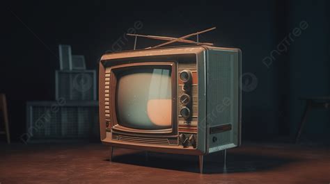 Vintage Retro Tv 3d Render Background 3d Rendering Old Television Hd