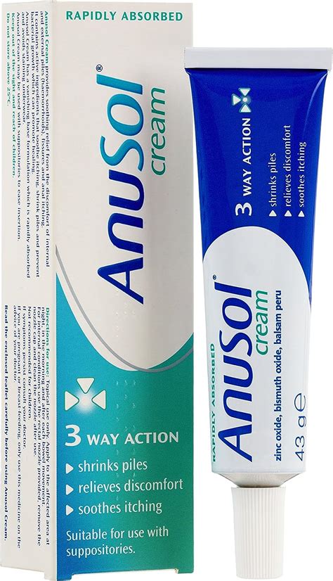 Anusol Cream For Haemorrhoids Treatment Shrinks Piles Relieves