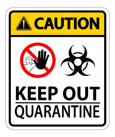 Caution Keep Out Quarantine Sign 1212978 Vector Art At Vecteezy