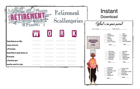 But a netflix party thrice a week is just not going to cut it. Retirement Party Game 2 Pack Scattergories Game & Phone ...