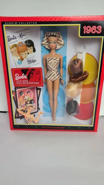 Mattel Vintage 1963 My Favorite Barbie And Her Wig Wardrobe Doll 9100 Picclick