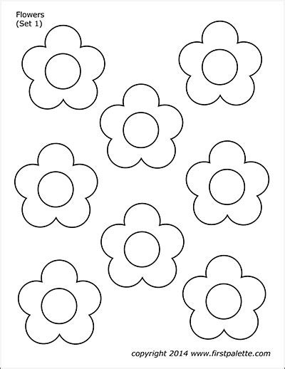 Flowers | Free Printable Templates & Coloring Pages | FirstPalette.com