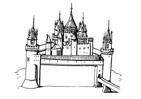 Un bel castello in riva al mare. Disegno da colorare castello - Disegni Da Colorare E ...
