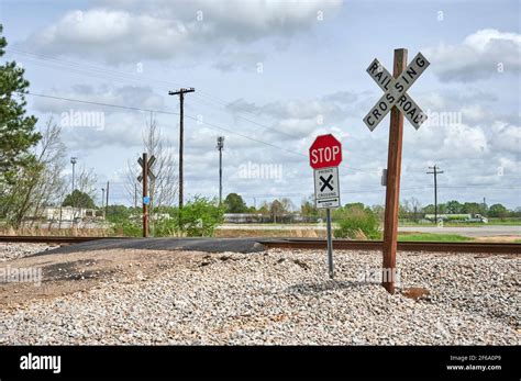 Unguarded Train Track Crossing Hi Res Stock Photography And Images Alamy
