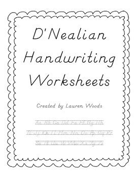 This post contains affiliate links. D'Nealian Handwriting Worksheets by Lauren Woods | TpT