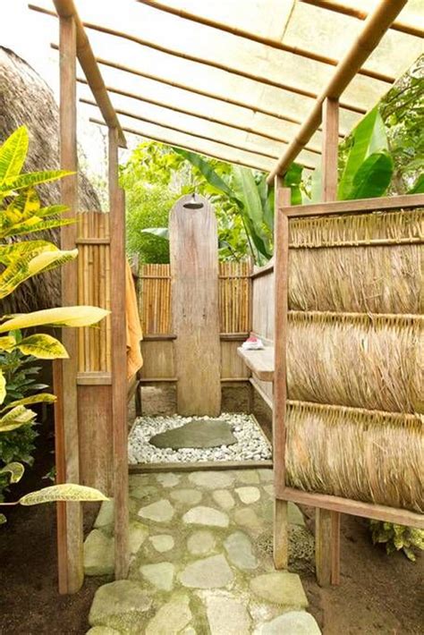 Outdoor Bamboo Shower Ideas Like A Holiday