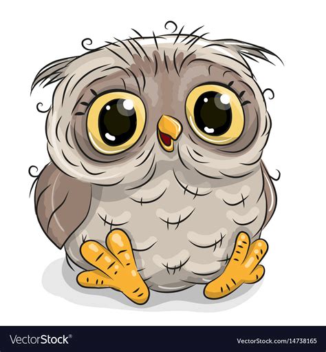 Cute Cartoon Owl Royalty Free Vector Image Vectorstock