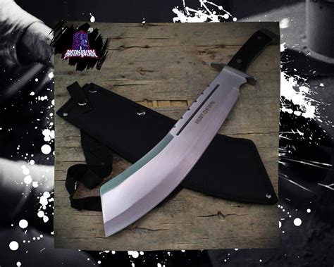 18 Curved Huge Machete Knife Full Tang Hunting Sword Etsy