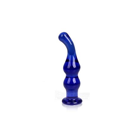 Pyrex Glass Dildo G Spot Massager Stimulator Anal Plug Fetish Sex Toy Blue