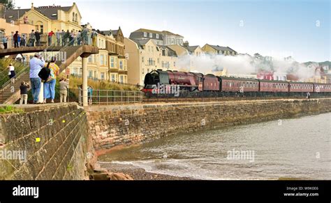 The Royal Duchy Steam Train Passing Through Dawlish Hauled By Lms