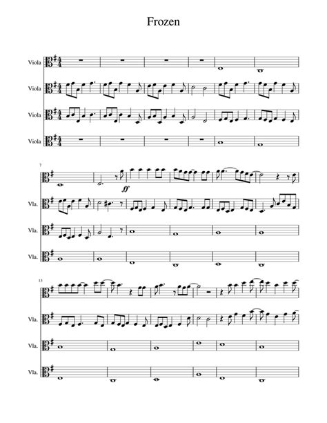 Frozen Sheet Music For Viola Download Free In Pdf Or