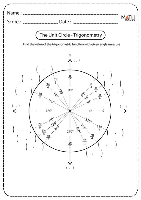 Https://tommynaija.com/worksheet/unit Circle Trigonometry Worksheet Pdf