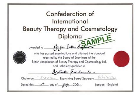 Certificate Clara International Beauty Group
