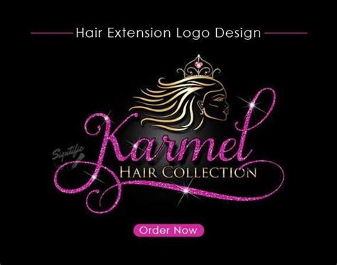 Hair Extensions Logo Hair Logo Design Hair Collection Logo Etsy