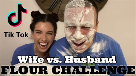 Trying The Tik Tok Flour Challenge Wife Vs Husband Youtube