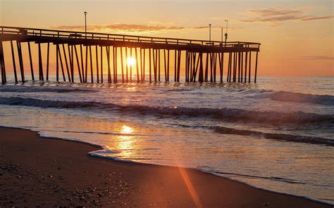 Ocean City Pier At Sunrise Photograph By Rodger Crossman Fine Art America