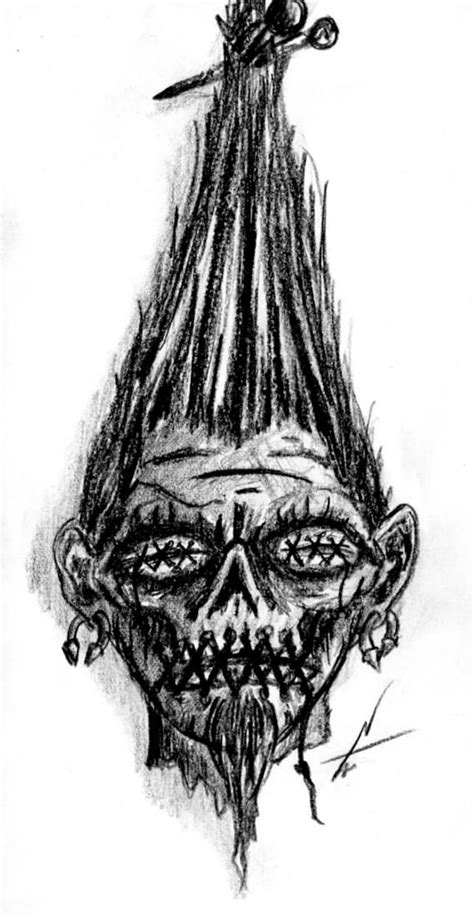 Shrunken Head Tattoo Design By Nelsontwaters On Deviantart Creepy