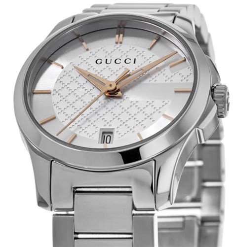 Gucci G Timeless Silver Dial Stainless Steel Ladies Watch Ya126523