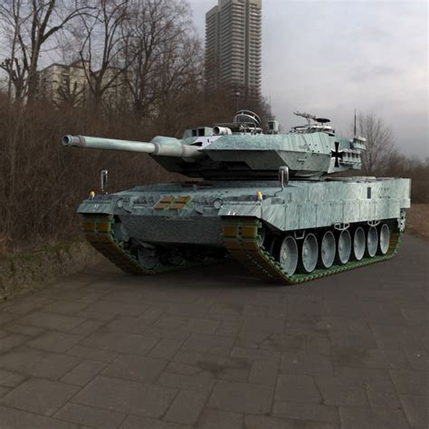 Leopard Ii Tank 3d Model Rigged Max