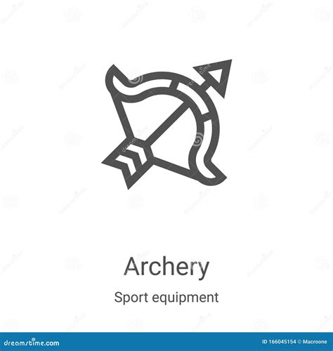 Archery Icon Vector From Sport Equipment Collection Thin Line Archery