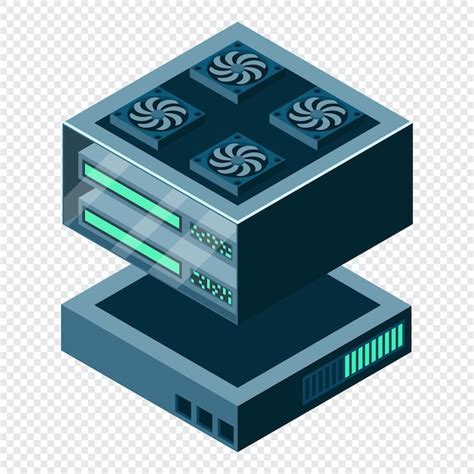 Premium Vector Isometric Futuristic Server Isometric Database Or Data