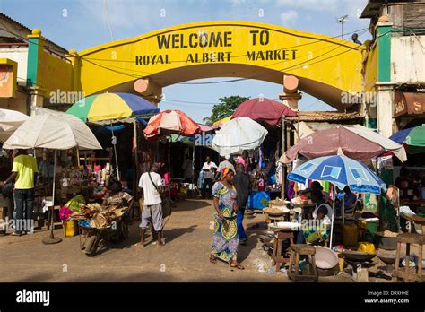 Royal Albert Market Banjul The Gambia Stock Photo 66352762 Alamy