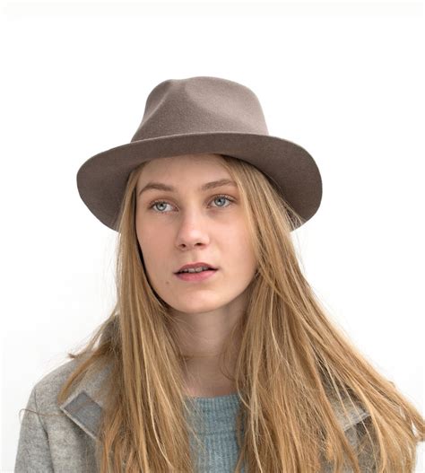 Felt Fedora Women Hat Felt Hat Stylish Wide Brimmed Etsy