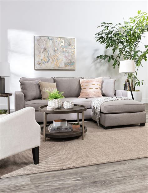 Grey Sofa With Reversible Chaise Homedecorlivingroommodern Living