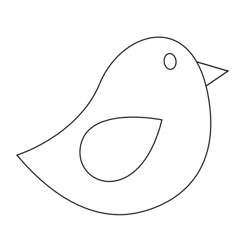 Twitter Bird Template Felt Crafts Bird Outline