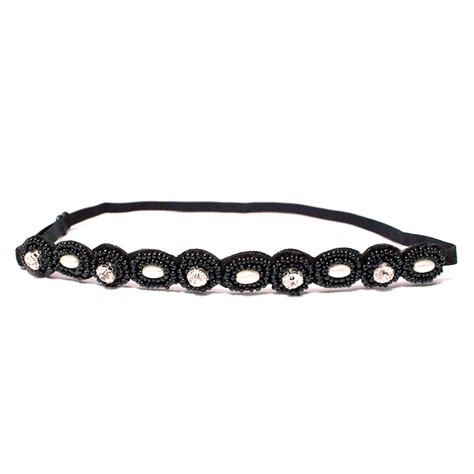 embellished headband black pearls mia beauty