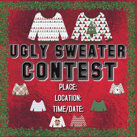 Ugly Sweater Contest Template Postermywall