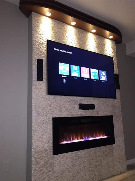 Modern contemporary wall decor around 100 inch fireplace. Napoleon EFL50H Linear Wall Mount Electric Fireplace, 50-Inch | Living room decor fireplace ...