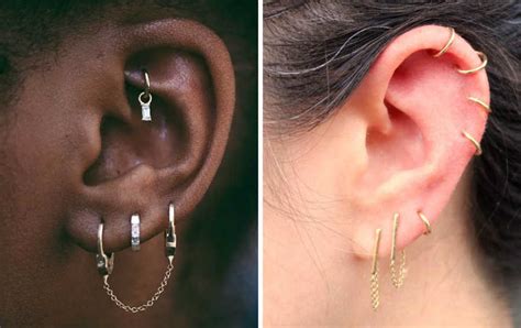 16 Gorgeous Ear Piercing Combinations