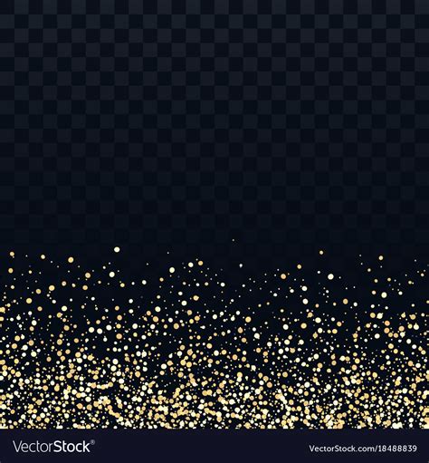 Gold Glitter Particles On Transparent Background Vector Image