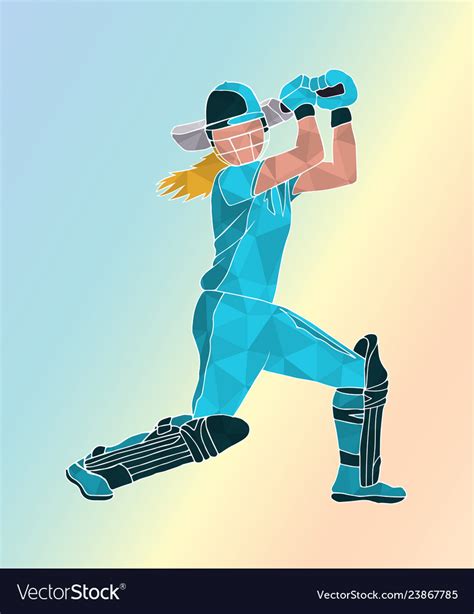 Cricket Vector Stock Vector Illustration Of Batsman Playing Cricket