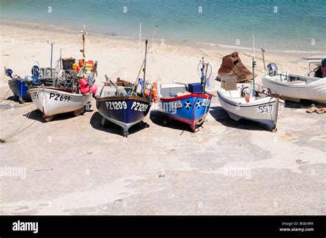 Fishing Boats At Sennen Cove Cornwall England Uk Stock Photo Alamy