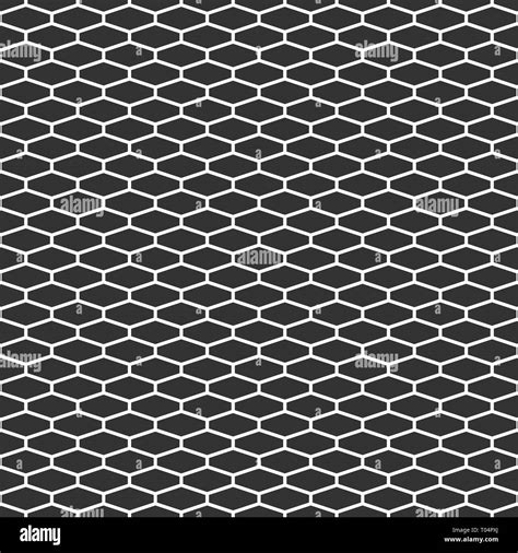 Abstract Seamless Pattern Of Elongated Hexagon Tiles Hexagonal Grid