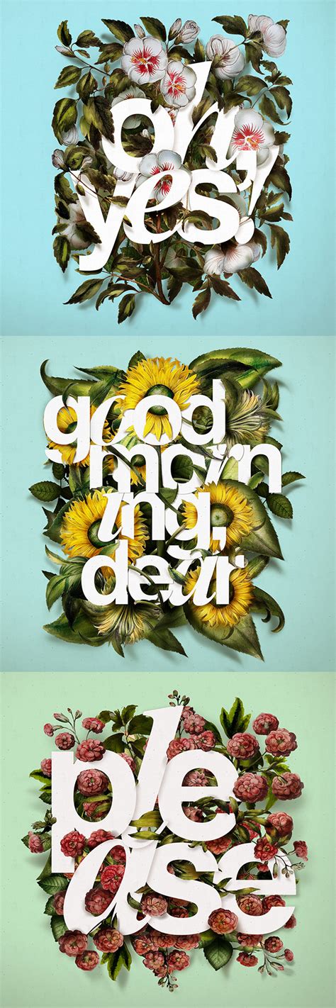 40 Floral Typography Designs That Combine Flowers And Text Floral