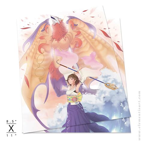 Final Fantasy X Yuna And Valefor Elementis Art