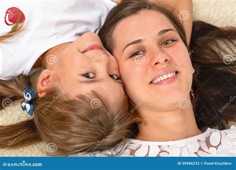 Portrait Of A Happy Mother And Daughter Stock Image Image Of Love Mother 59986233
