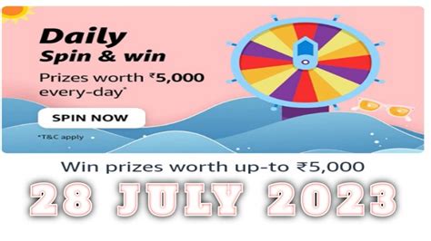 Amazon Spin And Win Quiz Answers Today 28 July 2023 Dailyquiztime