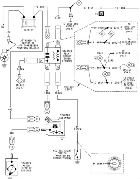 Left click over the diagrams and you can get more info about connectors and other info. I have a 90 Jeep grand wagoneer that I replaced the starter relay after the car went dead ...