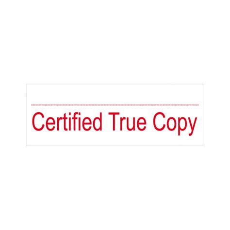 Certified True Copy Stock Stamp 49119 Rubberstamps