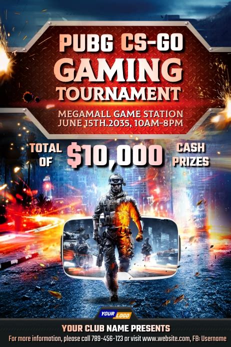 Video Gaming Tournament Template Postermywall
